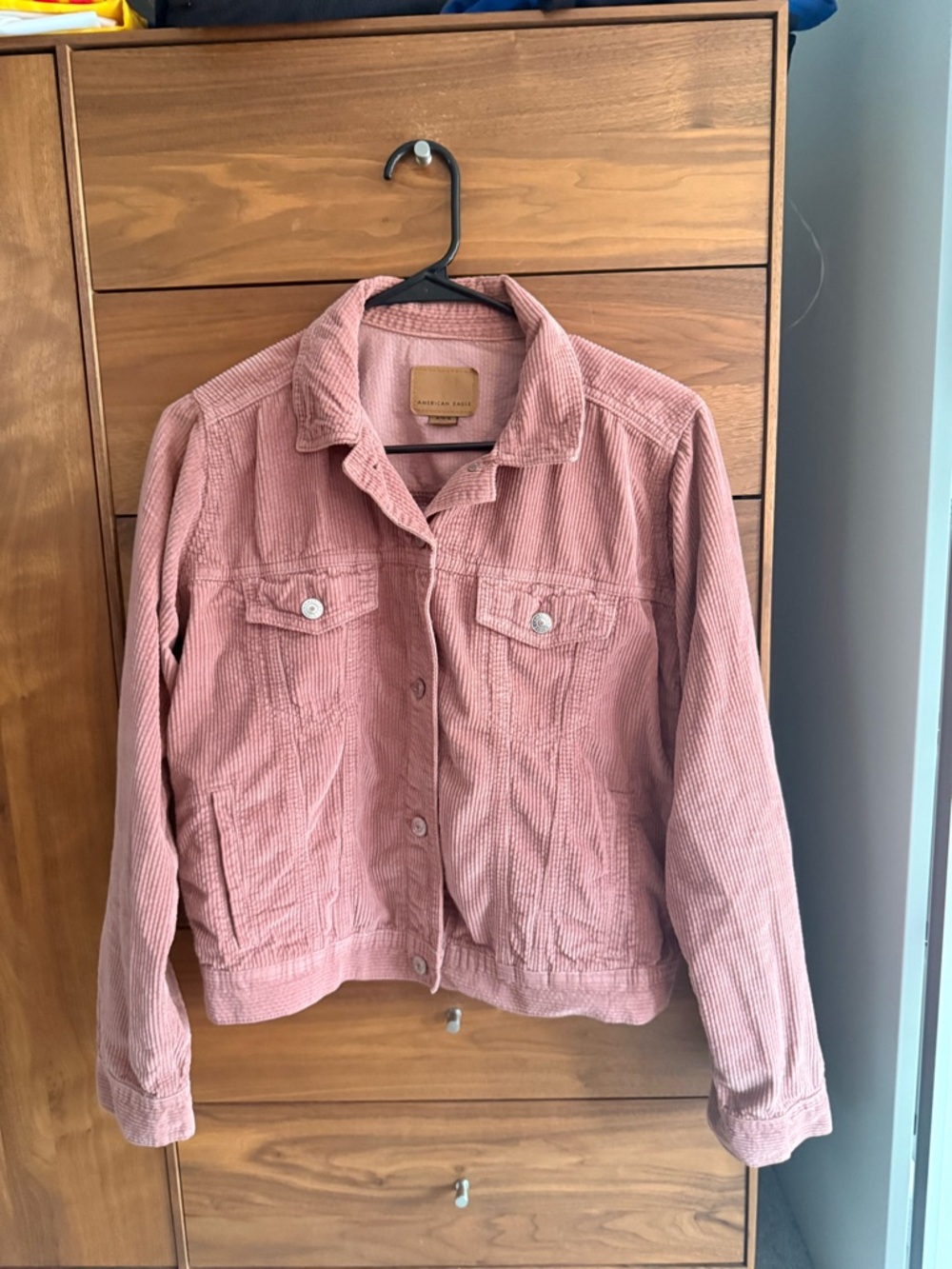 AMERICAN EAGLE WOMEN BROWN CORDUROY TRUCKER JACKET Size M - Picture 6 of 8